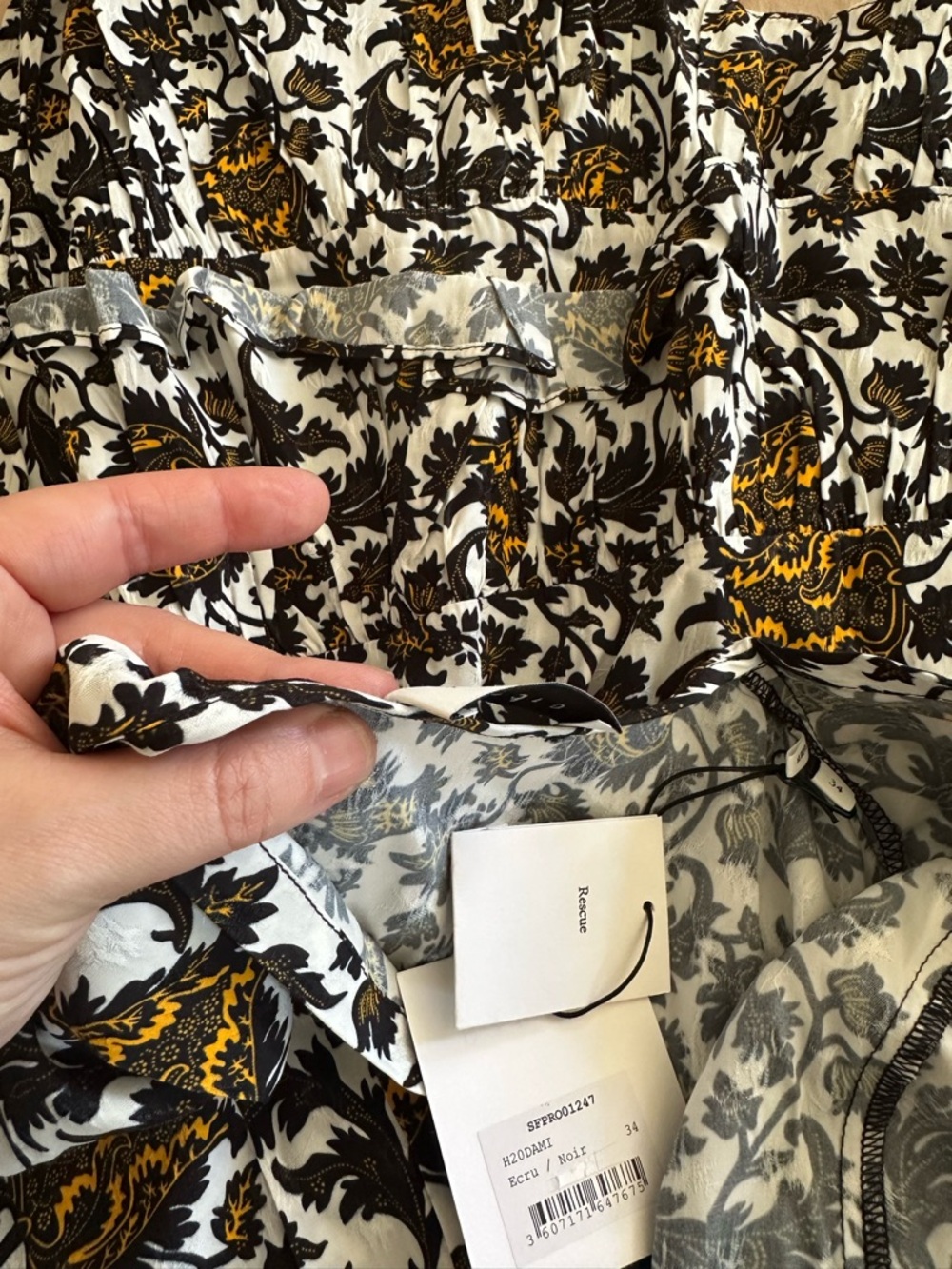 Sandro Wrap-effect Dami Printed Mini Dress NWT - Picture 6 of 11